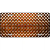 Orange White Quatrefoil Oil Rubbed Metal Novelty License Plate 12" x 6" (LP)