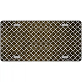 Brown White Quatrefoil Oil Rubbed Metal Novelty License Plate 12" x 6" (LP)