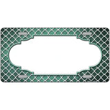 Mint White Quatrefoil Scallop Oil Rubbed Metal Novelty License Plate 12" x 6" (LP)