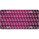 Pink White Anchor Oil Rubbed Metal Novelty License Plate 12" x 6" (LP)