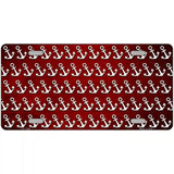 Red White Anchor Oil Rubbed Metal Novelty License Plate 12" x 6" (LP)