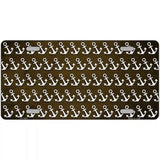 Brown White Anchor Oil Rubbed Metal Novelty License Plate 12" x 6" (LP)