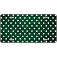Green White Small Dots Oil Rubbed Metal Novelty License Plate 12" x 6" (LP)