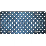 Light Blue White Small Dots Oil Rubbed Metal Novelty License Plate 12" x 6" (LP)