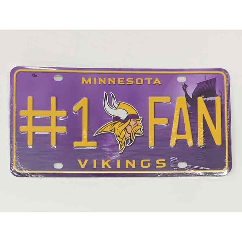 Minnesota Vikings Fan Metal Novelty License Plate Tag LP-750