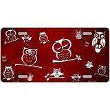 Red White Owl Oil Rubbed Metal Novelty License Plate 12" x 6" (LP)