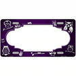 Purple White Owl Scallop Oil Rubbed Metal Novelty License Plate 12" x 6" (LP)