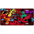 Red Splatter Oil Rubbed Metal Novelty License Plate 12" x 6" (LP)