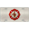 Fire Department Metal Novelty License Plate 12" x 6" (LP)