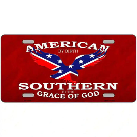 American By Birth Metal Novelty License Plate 12" x 6" (LP)