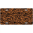 Tiger Pattern Metal Novelty License Plate 12" x 6" (LP)
