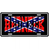 Redneck with Rebel Flag Novelty Metal License Plate 12" x 6" (LP)