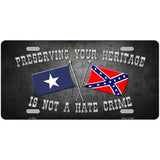 Preserving Heritage Not A Crime Novelty Metal License Plate 12" x 6" (LP)