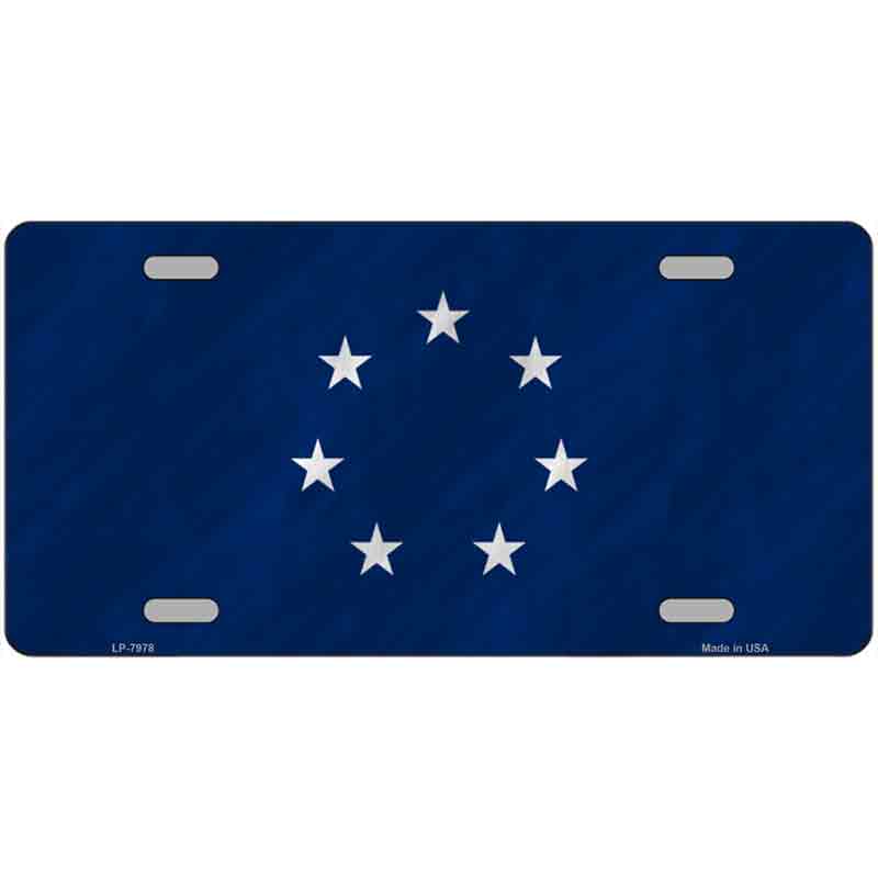 First Confederate Flag 7 Stars Novelty Metal License Plate