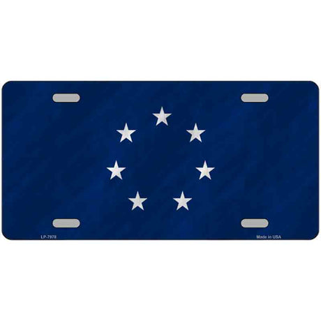 First Confederate Flag 7 Stars Novelty Metal License Plate 12" x 6" Automotive (LP)