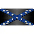 Confederate Stripes Blue Novelty Metal License Plate 12" x 6" (LP)