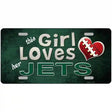 This Girl Loves Her Jets Novelty Metal License Plate 12" x 6" (LP)
