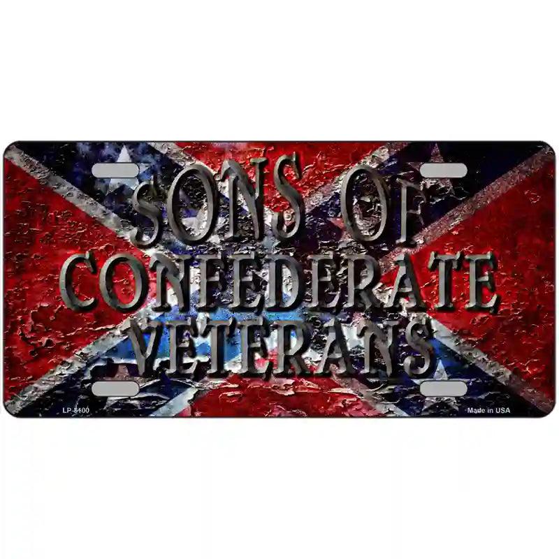 Sons Of Confederate Veterans Novelty Metal License Plate 12" x 6" (LP)