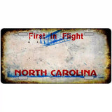 North Carolina State Rusty Novelty Metal License Plate 12" x 6" (LP)
