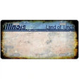 Illinois Blue Blank Rusty Novelty Metal License Plate 12" x 6" (LP)