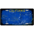 California Blue State Rusty Novelty Metal License Plate 12" x 6" (LP)