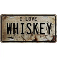 I Love Whiskey Novelty Metal License Plate 12" x 6" (LP)