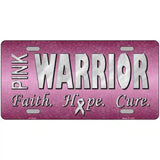 Pink Warrior Novelty Metal License Plate 12" x 6" (LP)