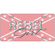 Rebel Girl Pink Metal Novelty License Plate 12" x 6" Automotive (LP)
