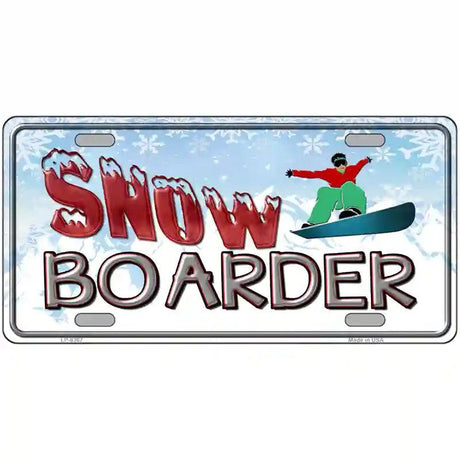 Snow Boarder Metal Novelty License Plate 12" x 6" (LP)