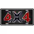 4x4 Confederate Metal Novelty License Plate 12" x 6" (LP)