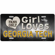 This Girl Loves Georgia Tech Novelty Metal License Plate 12" x 6" (LP)