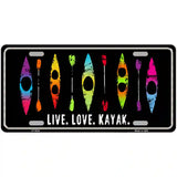 Live Love Kayak Metal Novelty License Plate 12" x 6" (LP)