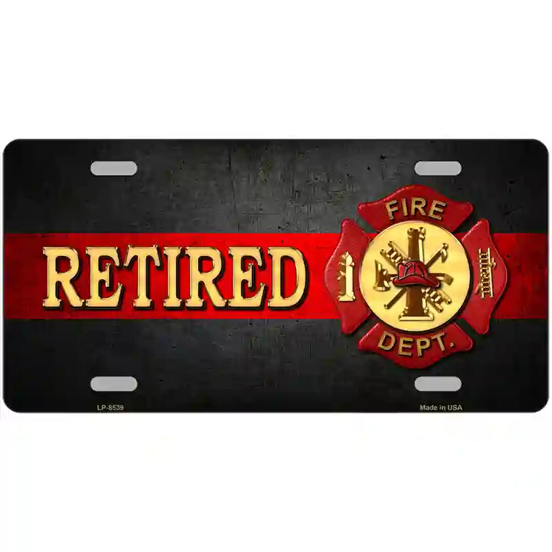 Retired Fire Thin Red Line Metal Novelty License Plate 12" x 6" (LP)