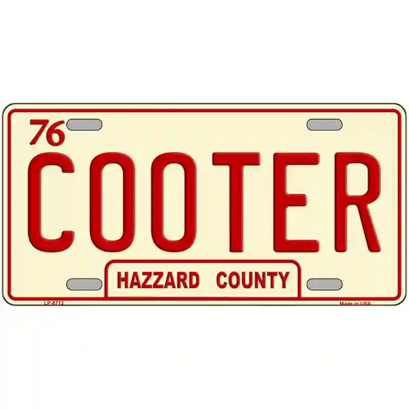 Cooter Metal Novelty License Plate 12" x 6" (LP)