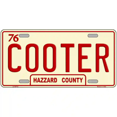 Cooter Metal Novelty License Plate 12" x 6" (LP)
