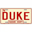 Duke Metal Novelty License Plate 12" x 6" (LP)