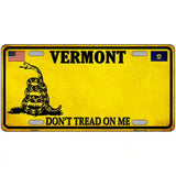 Vermont Dont Tread On Me Metal Novelty License Plate 12" x 6" (LP)