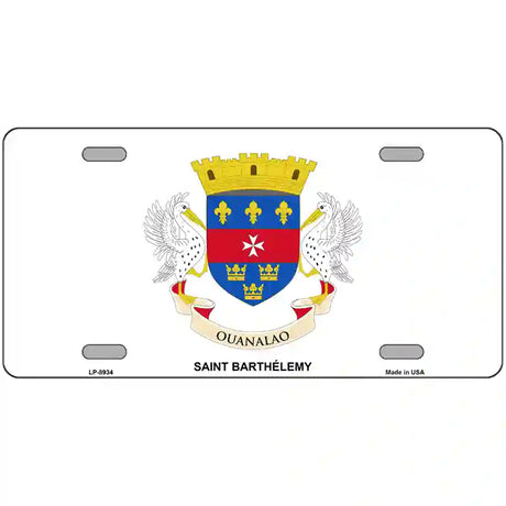 Saint Barthelemy Novelty Metal License Plate 12" x 6" (LP)