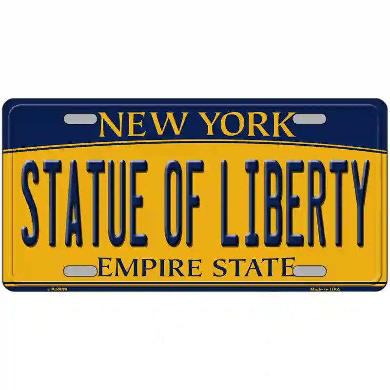 Statue of Liberty New York Metal License Plate | Smart Blonde