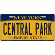 Central Park New York Metal Novelty License Plate 12" x 6" Automotive (LP)