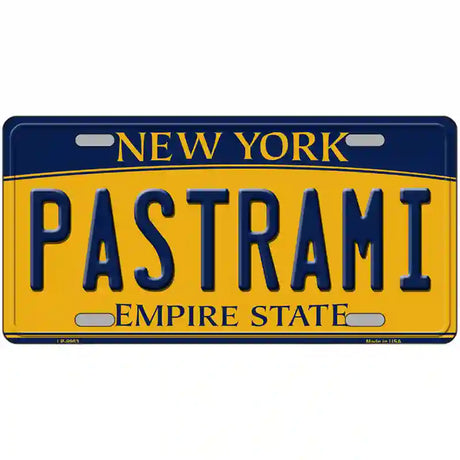 Pastrami New York Metal Novelty License Plate 12" x 6" Automotive (LP)