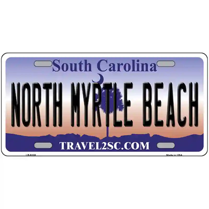 North Myrtle Beach South Carolina Metal Novelty License Plate 12" x 6" Automotive (LP)
