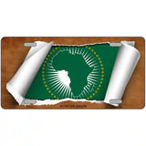 African Union Flag Scroll Metal Novelty License Plate 12" x 6" (LP)