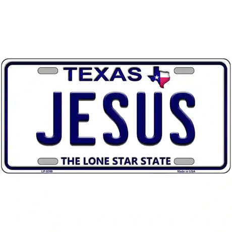 Jesus Texas Novelty Metal License Plate 12" x 6" (LP)