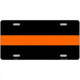 Thin Orange Line Novelty Metal License Plate 12" x 6" (LP)
