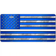 Blue American Flag Thin White Line Novelty Metal License Plate 12" x 6" (LP)