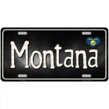 Montana Flag Script Metal Novelty License Plate 12" x 6" (LP)