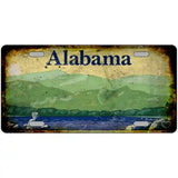 Alabama Rusty Novelty Metal License Plate 12" x 6" (LP)