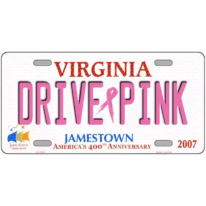 Drive Pink Virginia License Plate Tag | Smart Blonde