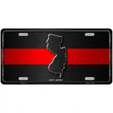 New Jersey Thin Red Line Metal Novelty License Plate 12" x 6" (LP)